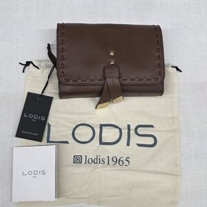 LODIS Genuine Leather Front Flap Danica Crossbody Bag Brown, Women's Bag